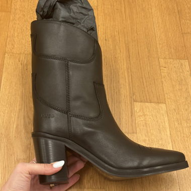 Stivali HUGO in Pelle Nero, NUOVI con Scatola, 40.5