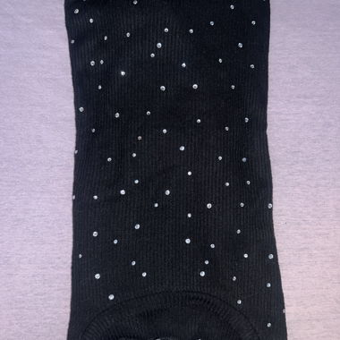 Schwarzes Stricktop mit Strass