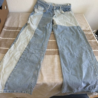 Jeans patchwork ampio
