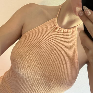 Bershka Neckholder-Minikleid mit Rückenfreiheit