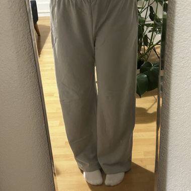 Pantalone da jogging color salvia, gamba dritta