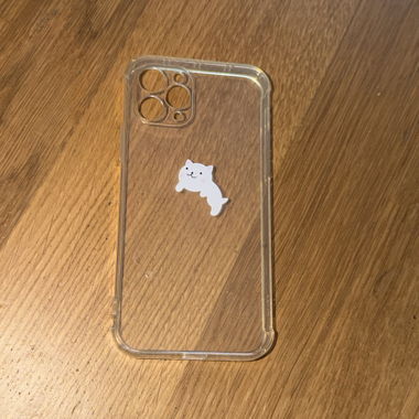 Transparent iPhone 11 case with cat