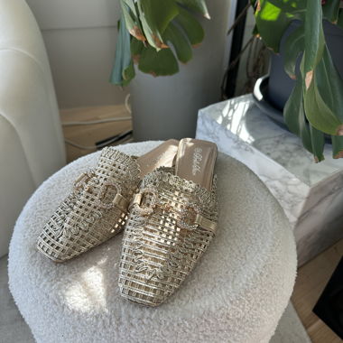 Golden Mesh Mules