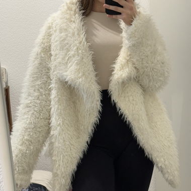 Manteau mi-long avec fourrure 