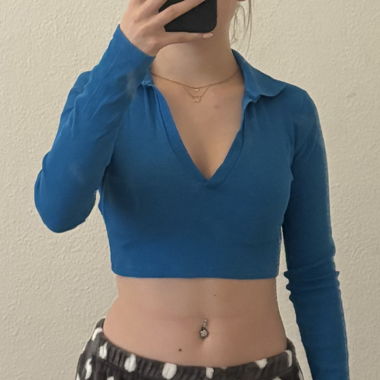 Haut bleu Zara 