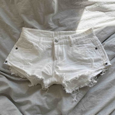 Weisser Jeans-Short