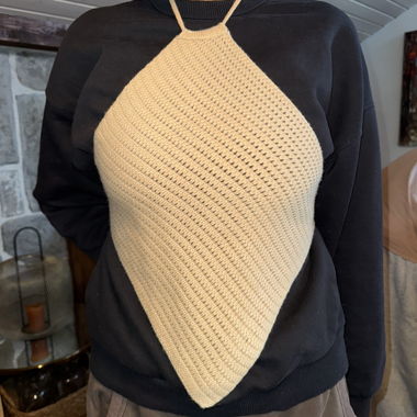 Beige crochet top