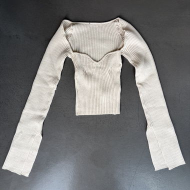 Ribbed Long-Sleeve Top
