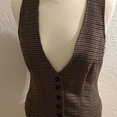 Gilet femme à carreaux