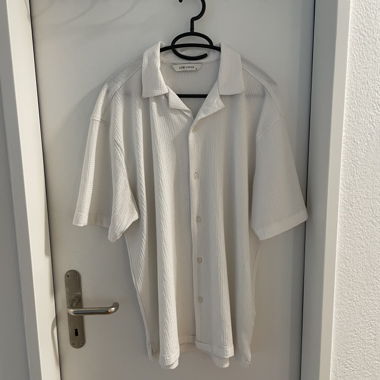 Weisses Kurzarm-Hemd XL