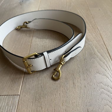 White Leather Shoulder Strap