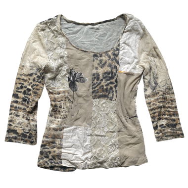 y2k leopard print top