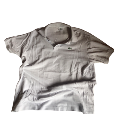 Lacoste cream cotton polo shirt size 5