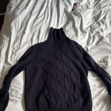 Classy Dark Blue Turtleneck