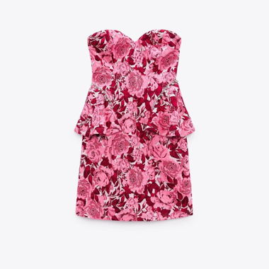 Zara Pink Floral Dress