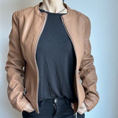 Braune Lederjacke 