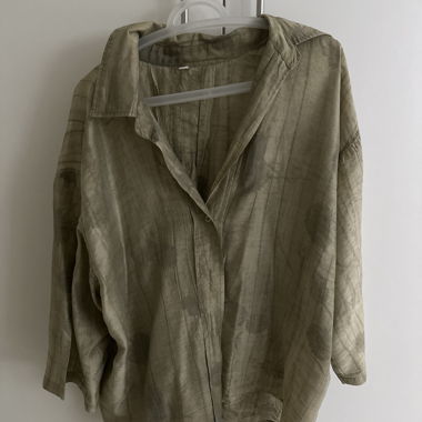 Camicia oversize in kaki