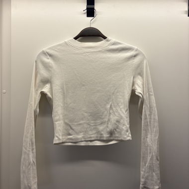 Pimkie White Long-Sleeve Crop Top