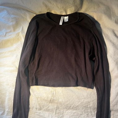 Langarm Crop Top