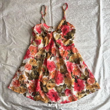 “Distance” floral cami/longline top