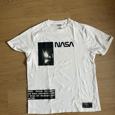 NASA T-Shirt von Pull&Bear weiss