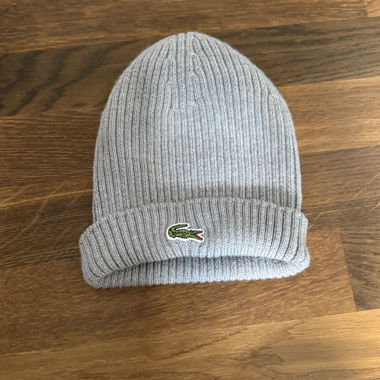 Lacoste Grey Knit Beanie
