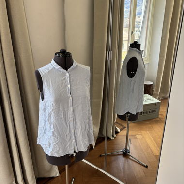 Camicia senza maniche a righe