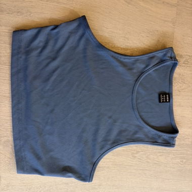 Top corto blu