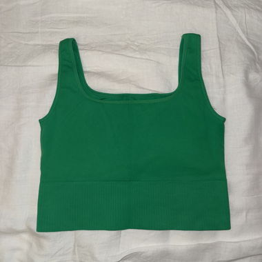 Grünes H&M Sport-Crop Top bralette L
