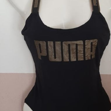 Body Puma sans dos noir-or