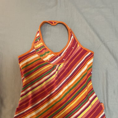 90s Vintage Colourful Neckholder Top
