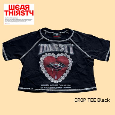 wearthirsty - crop top black tee