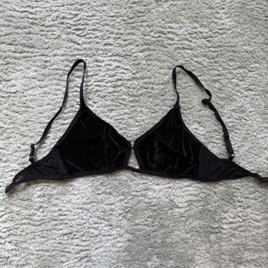 Reggiseno in velluto nero