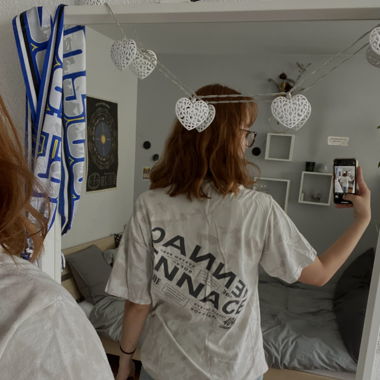 Oversized shirt mit backprint