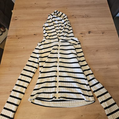 Dazy Striped Hoodie L