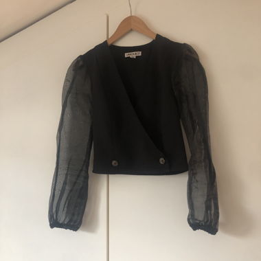 Top manches transparentes