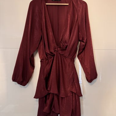 Robe portefeuille bordeaux