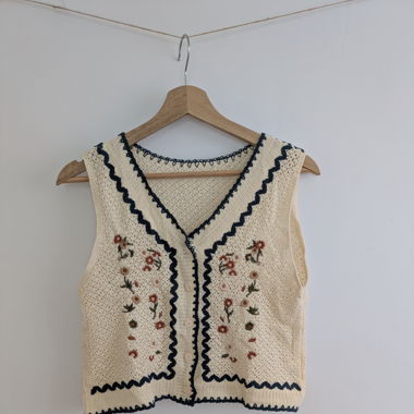 Boho Weste mit Stickerei Gr. XS