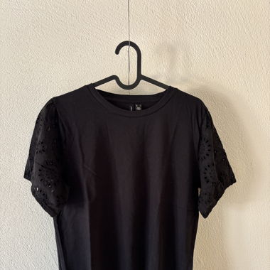Kurzarmshirt mit Spitzen Ärmel