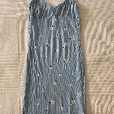 Vestito corto azzurro chiaro