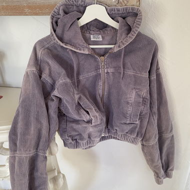 BDG Cord Cropped Hoodie