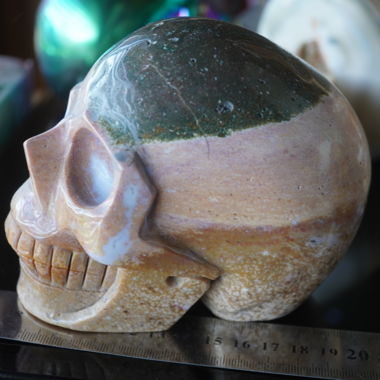 Ozean Achat Skull  13cm x 8cm XL 