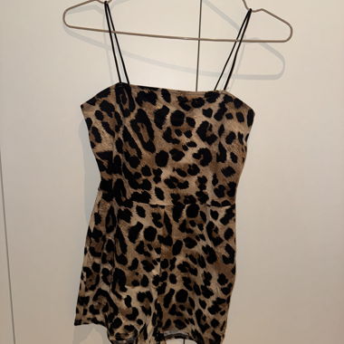 Leoparden-Top Jumpsuit