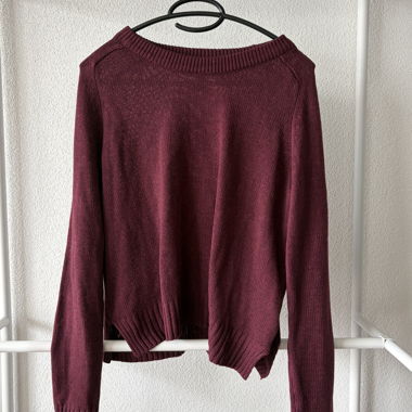 Weinroter Strickpullover vom H&M Grösse S