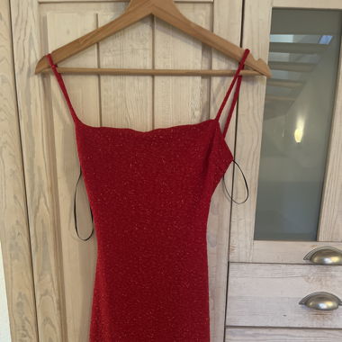 Kurzes Rotes Glitzer Kleid