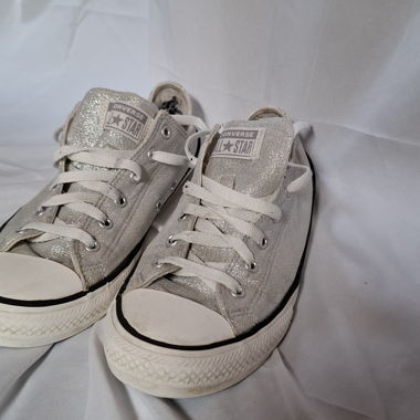 Converse argento glitter