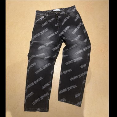 Jeans Bershka noir/blanc