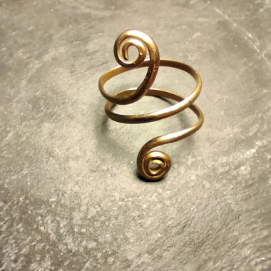 Brass Spiral Ring