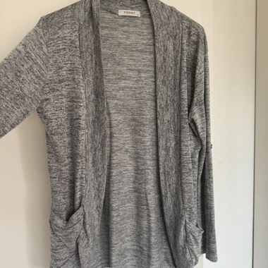 Grey Open Cardigan TODAY
