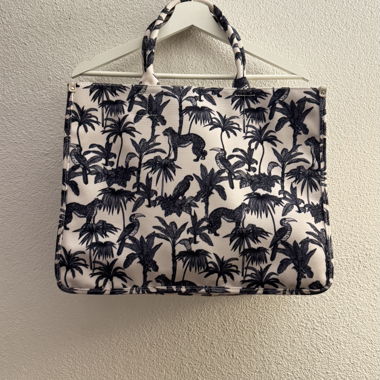 Grosse Canvas-Tasche mit Tropenprint